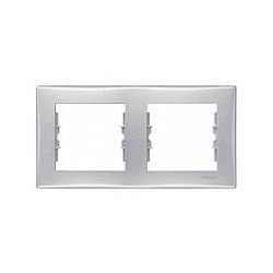 SCHNEIDER ELECTRIC Sedna Ramka podwójna pozioma aluminium SDN5800360