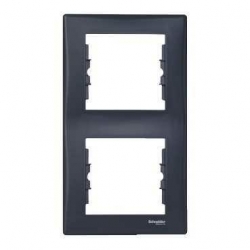 SCHNEIDER ELECTRIC Sedna Ramka podwójna pionowa grafitowa SDN5801170