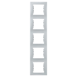 SCHNEIDER ELECTRIC Sedna Ramka pięciokrotna pionowa szara SDN5801533