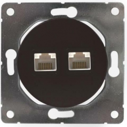 Premiumlux PREMIUMLINE gniazdo czarne telefoniczno-komputerowe RJ11/RJ45 OVA1018B