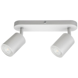 Lampa Oprawa SIENA-ALU-W/W 2xgu10 biała z białym przegubem