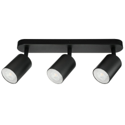 Lampa Oprawa SIENA-ALU-B/B 3xgu10 czarna z czarnym przegubem