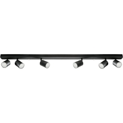 Lampa Oprawa SIENA-ALU-B/B 6xgu10 czarna z czarnym przegubem