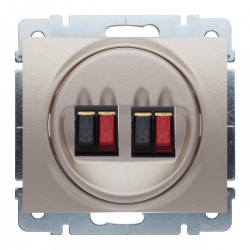 LEGRAND SISTENA LIFE gniazdo podwójne głośnikowe titan 775784+771425