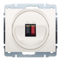 LEGRAND SISTENA LIFE gniazdo pojedyncze głośnikowe pearl 775785+771500