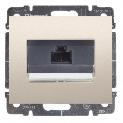 LEGRAND SISTENA LIFE gniazdo pojedyncze komputerowe 1xRJ45 UTP kat. 5e titan 775761+771475