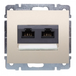 LEGRAND SISTENA LIFE gniazdo podwójne komputerowe 2xRJ45 UTP kat. 5e titan 775762+771475