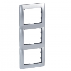 LEGRAND SISTENA LIFE Ramka potrójna pionowa aluminium 771957