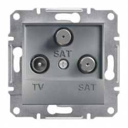 SCHNEIDER ELECTRIC ASFORA Gniazdo antenowe RTV-SAT-SAT końcowe 1dB stal EPH3600162