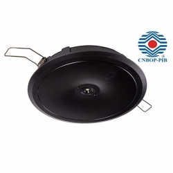 Intelight Oczko awaryjne N/T STARLET ROUND LED SO 150 SA 3H MT IP20 MANUAL TEST 4W czarne 90768 + ramka do wpuszczenia w sufit 90990