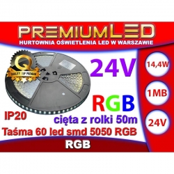taśma 60 LED RGB rolka 50m ip20 24V-177570