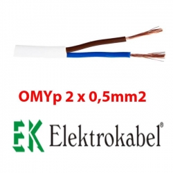 technokabel omyp 2x0,5mm2 biały 1m-265260