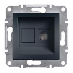 SCHNEIDER ELECTRIC ASFORA Gniazdo telefoniczne pojedyncze 1xRJ11 antracyt EPH4100171
