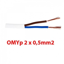 texsim omyp 2x0,5mm2 biały 1m-301885