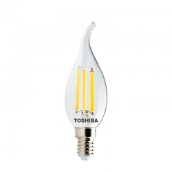 Toshiba Żarówka E14 CF35 led 4,5W 2700K DIM ściemnialna RETRO Vintage  filament 470lm świeca płomyk