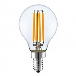 Toshiba Żarówka E14 P45 led 4,5W 2700K DIM ściemnialna RETRO Vintage  filament 470lm mała kulka