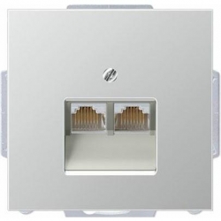 JUNG LS990 gniazdo RJ45 komputerowe podwójne kat. 6 stal