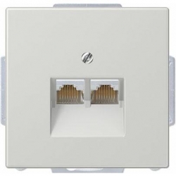JUNG LS990 gniazdo RJ45 komputerowe podwójne kat. 6 szary