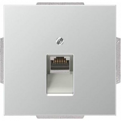 JUNG LS990 gniazdo RJ45 komputerowe pojedyncze kat. 6 aluminium