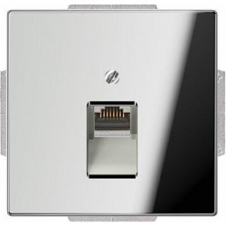 JUNG LS990 gniazdo RJ45 komputerowe pojedyncze kat. 6 chrom