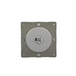 VariGrid Włącznik uchylny pojedynczy Metal stal szlifowana dźwigniowy 10A 230V uchylny EGT1S (system ramkowy Varilight)