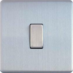 Varilight Włącznik Pojedynczy Metal steel stal szczotkowana klawiszowy