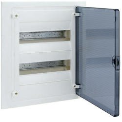 HAGER POLO Rozdzielnica modułowa 2x12 podtynkowa IP40 Golf (drzwi transparentna) VF212TD