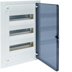 HAGER POLO Rozdzielnica modułowa 3x12 podtynkowa IP40 Golf (drzwi transparentne) VF312TD