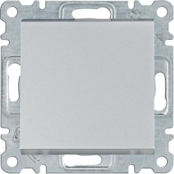HAGER POLO LUMINA2 Łącznik pojedynczy srebrny WL0012