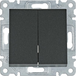 HAGER POLO LUMINA2 Łącznik schodowy podwójny czarny WL0053