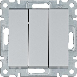 HAGER POLO LUMINA2 Łącznik potrójny srebrny WL0072