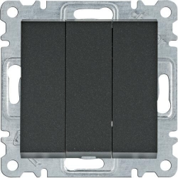 HAGER POLO LUMINA2 Łącznik potrójny czarny WL0073