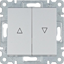 HAGER POLO LUMINA2 Przycisk żaluzjowy srebrny WL0322