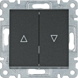 HAGER POLO LUMINA2 Przycisk żaluzjowy czarny WL0323