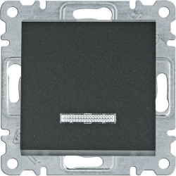 HAGER POLO LUMINA2 Łącznik zwierny z podświetleniem 10AX 230V czarny WL0413