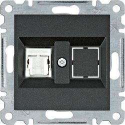 HAGER POLO LUMINA2 Gniazdo komputerowe pojedyncze RJ45 kat. 5e FTP czarne WL2133