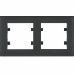 HAGER POLO LUMINA2 intense Ramka podwójna pozioma czarna WL5723