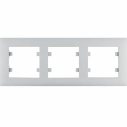 HAGER POLO LUMINA2 intense Ramka potrójna pozioma srebrna WL5732