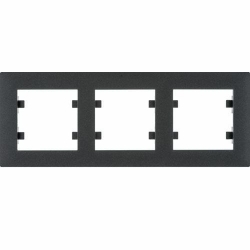 HAGER POLO LUMINA2 intense Ramka potrójna pozioma czarna WL5733