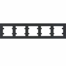 HAGER POLO LUMINA2 intense Ramka pięciokrotna pozioma czarna WL5753