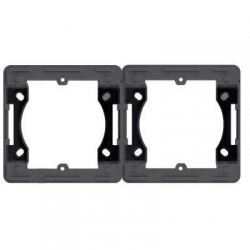HAGER POLO LUMINA adapter 2-krotny natynkowy czarny WL5823