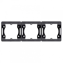 HAGER POLO LUMINA adapter 3-krotny natynkowy czarny WL5833
