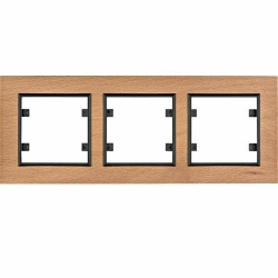 HAGER POLO LUMINA passion Ramka potrójna pozioma drewno buk WL9235