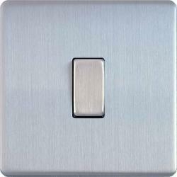 Varilight Włącznik klawiszowy krzyżowy pojedynczy Metal stal szlifowana 10A 230V