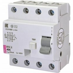 ETI-POLAM Wyłącznik różnicowoprądowy 4P 40A 0,03A typ AC EFI6-P4 AC 40A 30mA 002061652