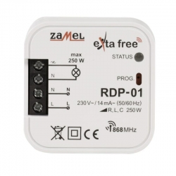 Zamel Radiowy ściemniacz dopuszk. 1-kan RDP-01 EXF10000021