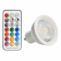 Żarówka gu10 led RGBNW 4W + PILOT rgb + neutralna biała + pilot NEW