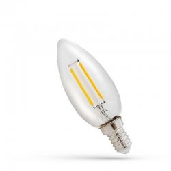 Żarówka E14 filament led 1W świeca neutralna biała RETRO