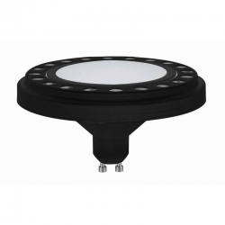 Żarówka MONDO ES111 LED gu10 18W B/WW 18 led 2835 230V AR111 ciepła biała obudowa czarna aluminium