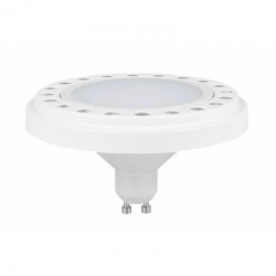 Żarówka MONDO ES111 LED gu10 18W W/WW 230V AR111 ciepła biała obudowa biała aluminium